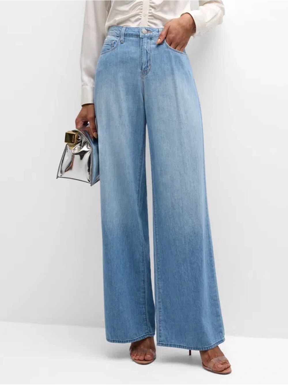 L'AGENCE Alicent Havana Wide-Leg Jeans